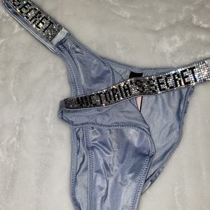 Victoria's Secret blue sky blue shine strap Brazilian panty